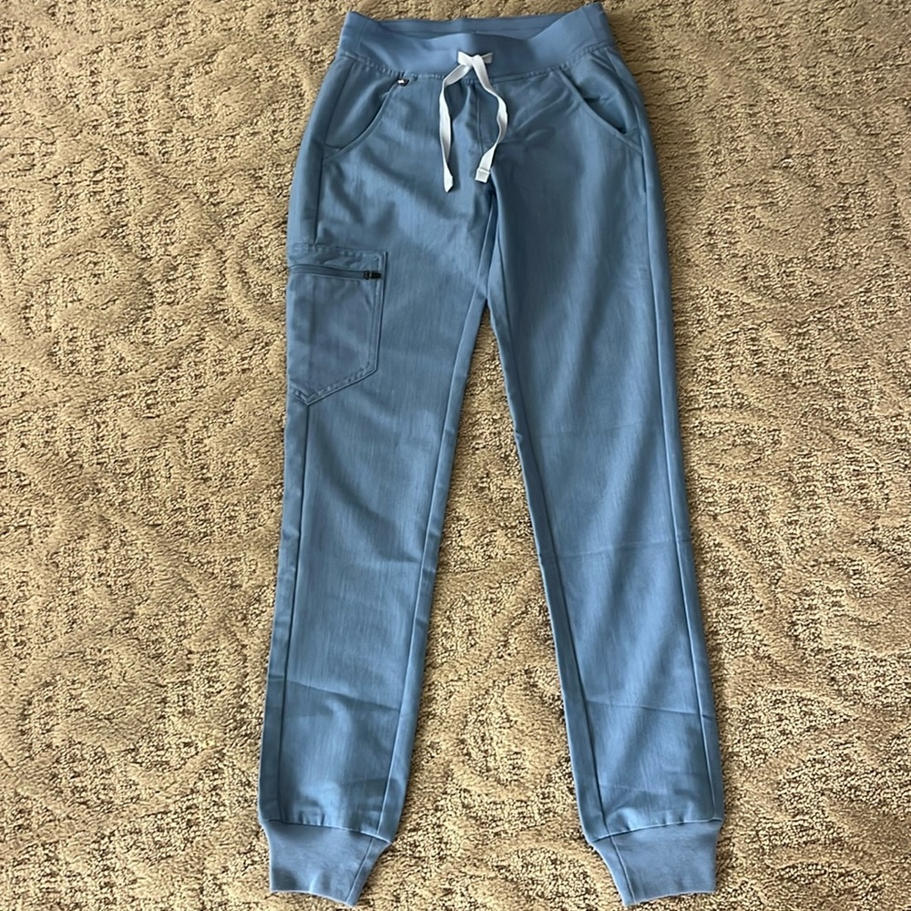 Figs HEATHER INDIGO Zamora 2.0 Jogger Pants XXS/T Extra Extra Small NWOT